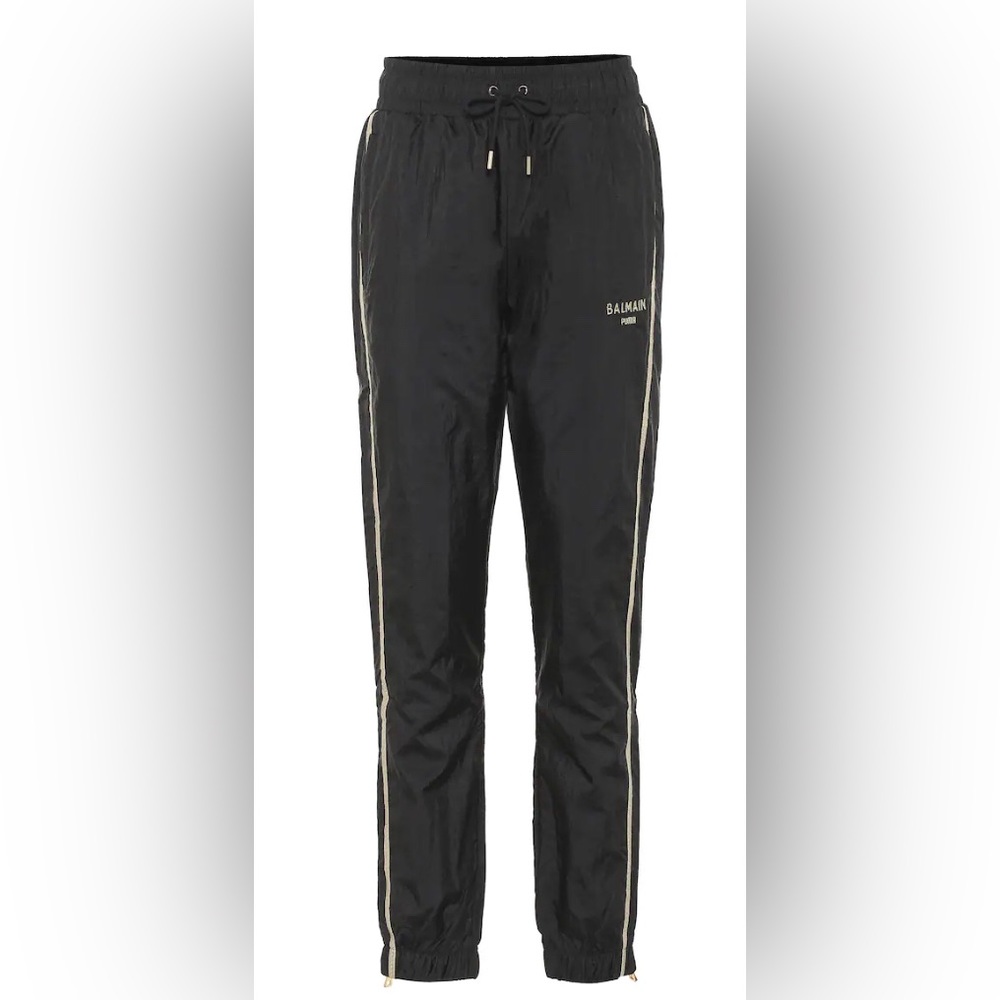 Balmain Paris Puma X Black/Gold Women's Track Pants/Size S- NWOT